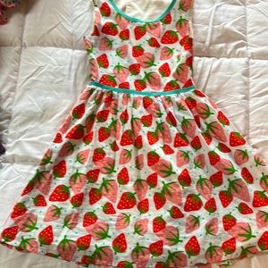 Frigid Organic Cotton Lined Strawberry dress 8-9 years 128-134cm